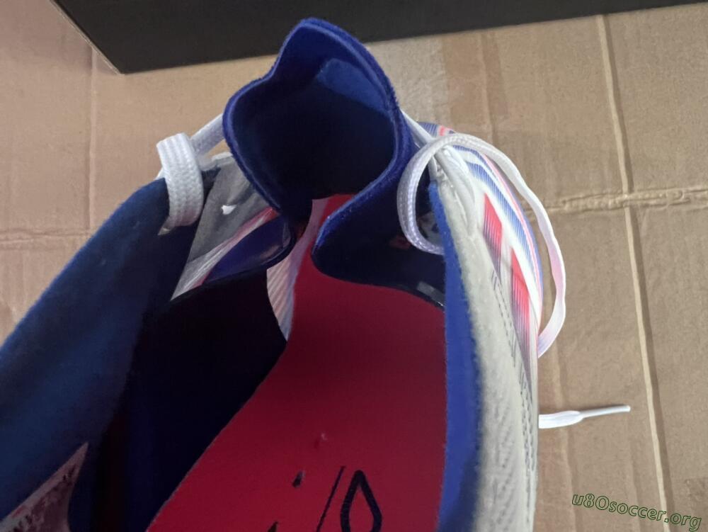 Adidas F50 Adizero FG Football Boots - White/Blue/Pink