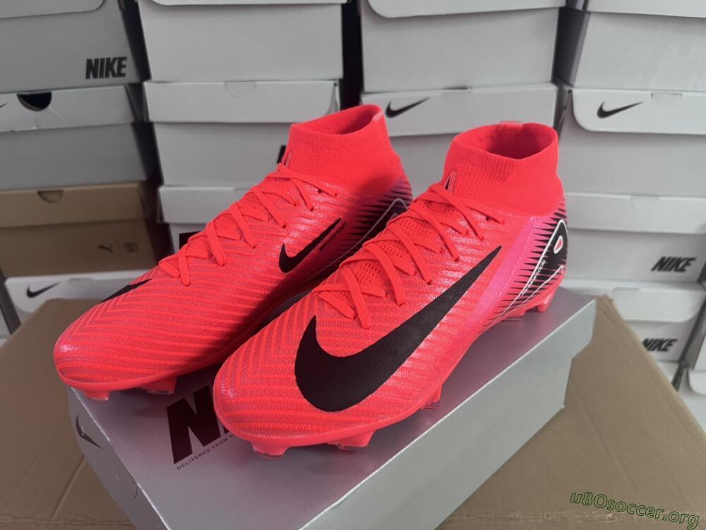 Nike Air Zoom Mercurial Superfly 10 Elite FG Football Boots - Red/Black/White