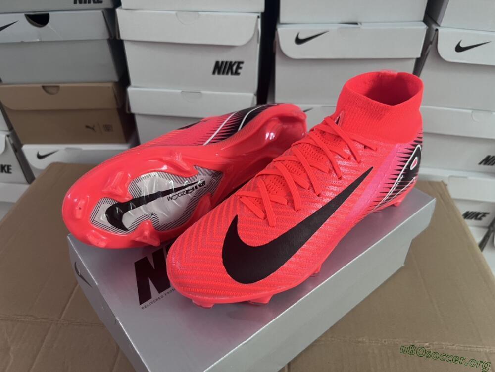 Nike Air Zoom Mercurial Superfly 10 Elite FG Football Boots - Red/Black/White