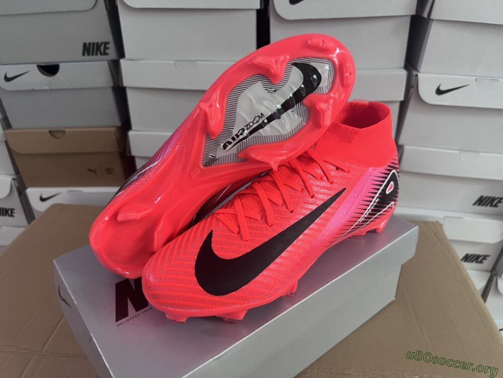 Nike Air Zoom Mercurial Superfly 10 Elite FG Football Boots - Red/Black/White