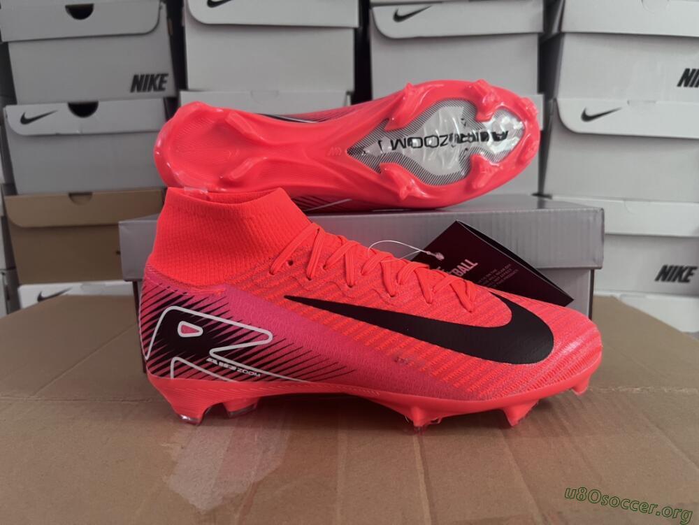 Nike Air Zoom Mercurial Superfly 10 Elite FG Football Boots - Red/Black/White