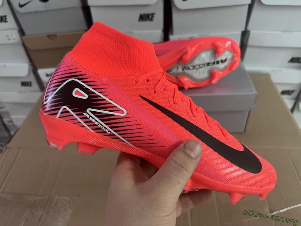 Nike Air Zoom Mercurial Superfly 10 Elite FG Football Boots - Red/Black/White