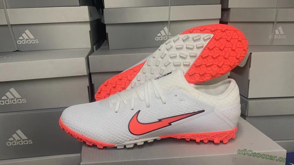 Nike Mercurial Vapor 13 Pro TF Football Shoes - White/Red 8