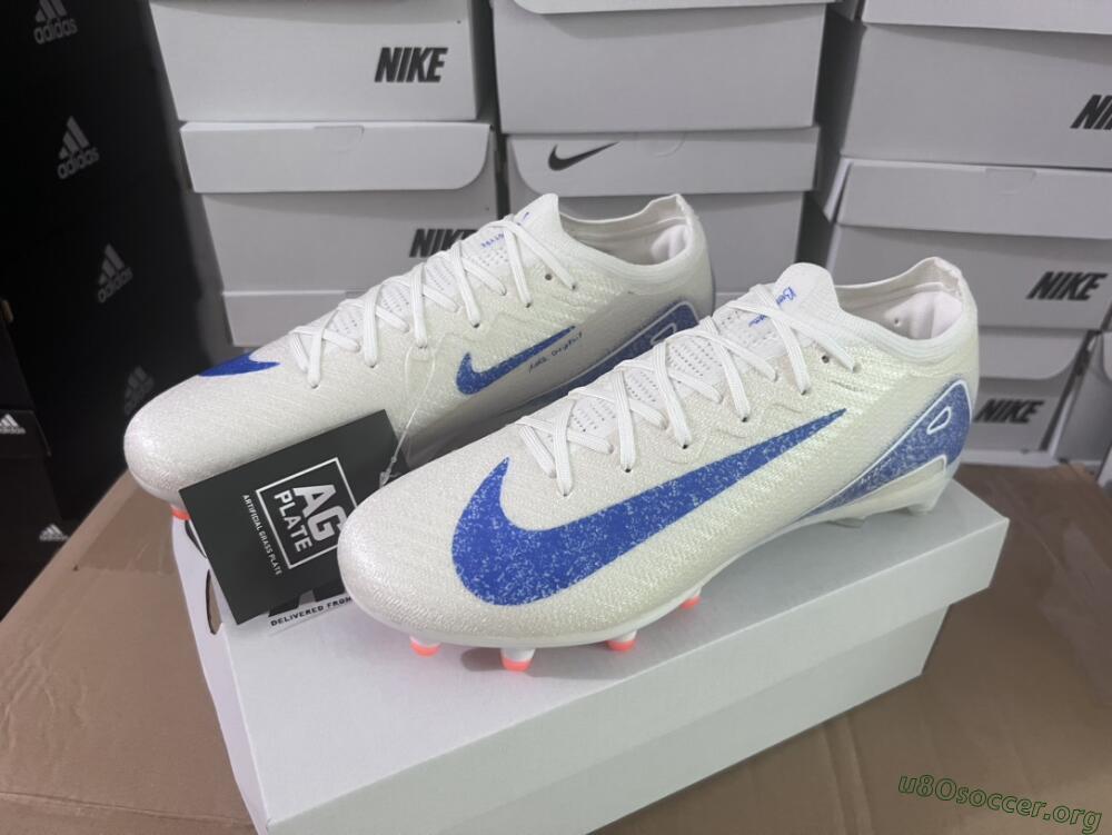 Nike Air Zoom Mercurial Vapor 16 Elite AG Football Boots - Beige/Blue