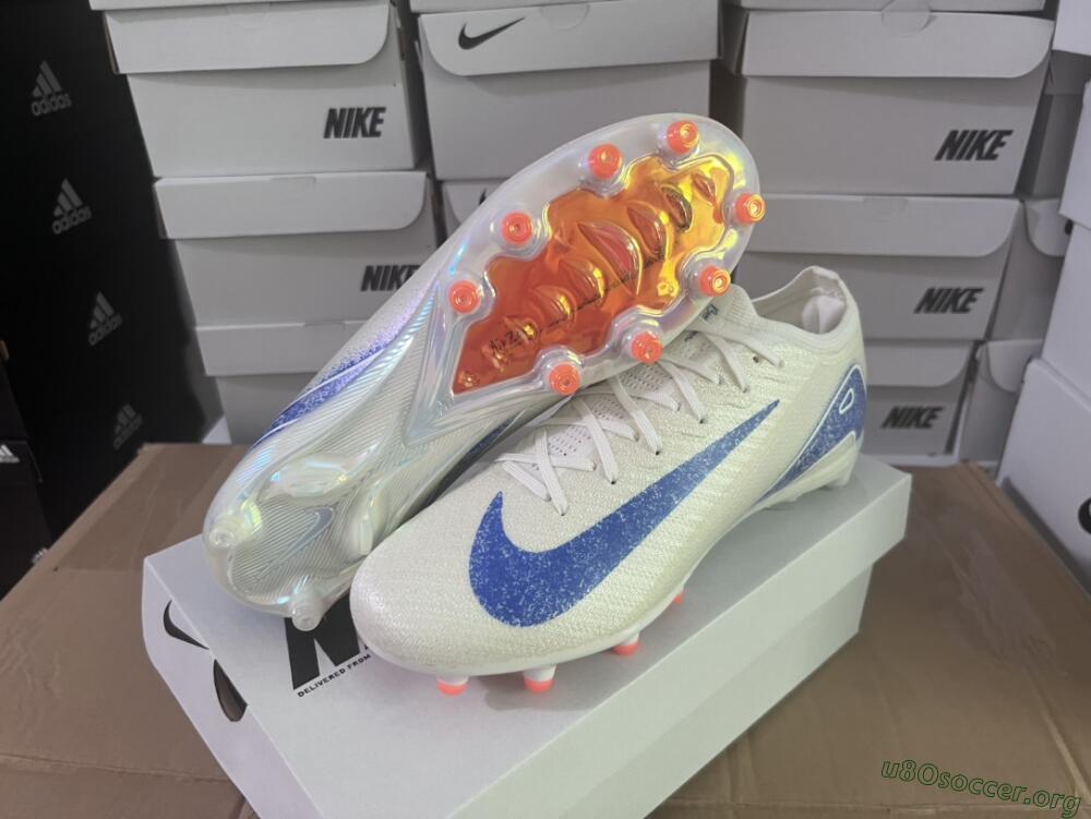 Nike Air Zoom Mercurial Vapor 16 Elite AG Football Boots - Beige/Blue