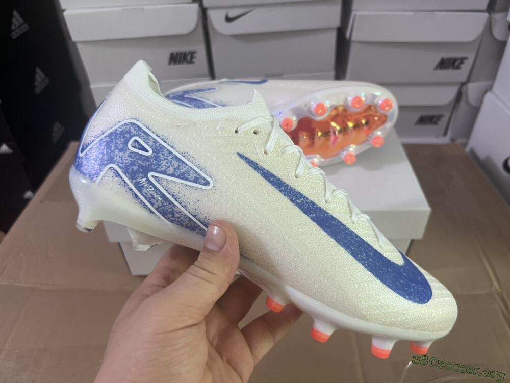 Nike Air Zoom Mercurial Vapor 16 Elite AG Football Boots - Beige/Blue