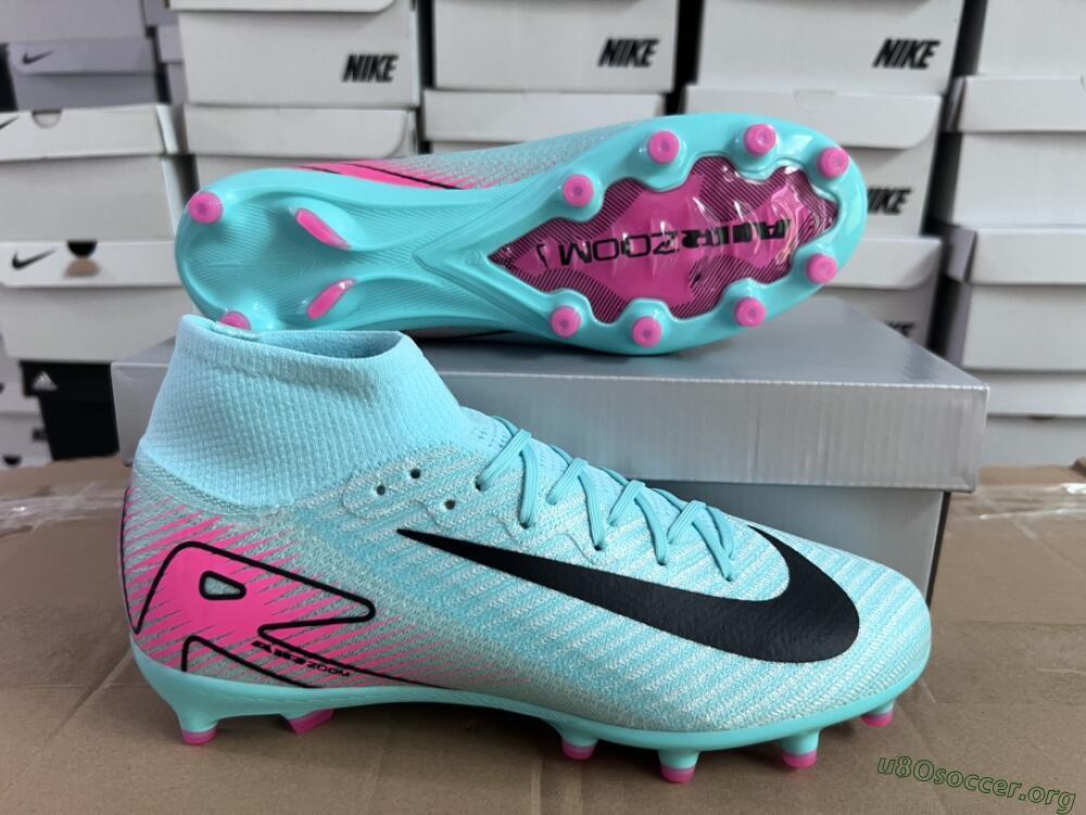 Nike Air Zoom Mercurial Superfly 10 Elite AG Football Boots - Green/Pink/Black