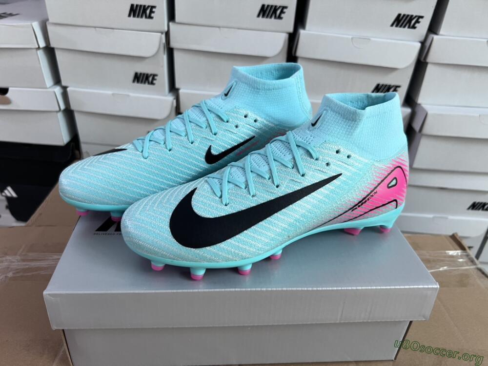 Nike Air Zoom Mercurial Superfly 10 Elite AG Football Boots - Green/Pink/Black