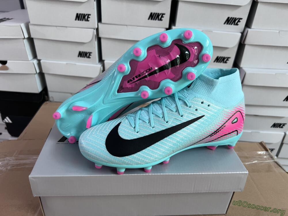 Nike Air Zoom Mercurial Superfly 10 Elite AG Football Boots - Green/Pink/Black