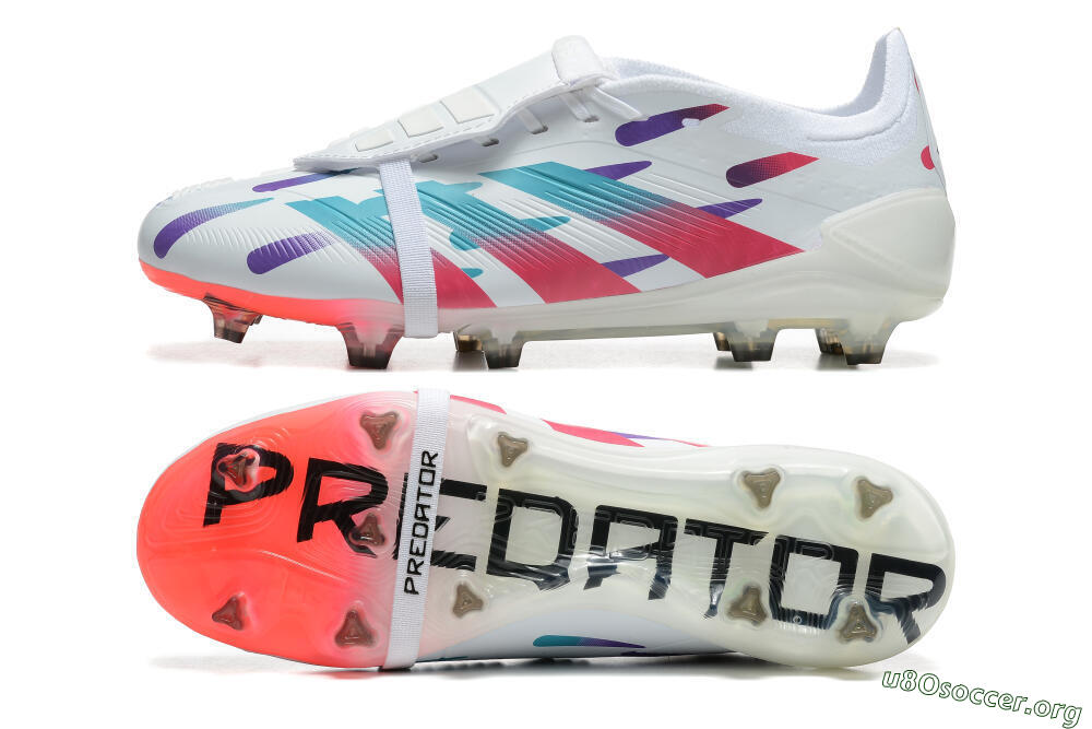 Adidas Predator Elite Foldover Tongue FG Football Boots - White/Blue/Purple/Red 1