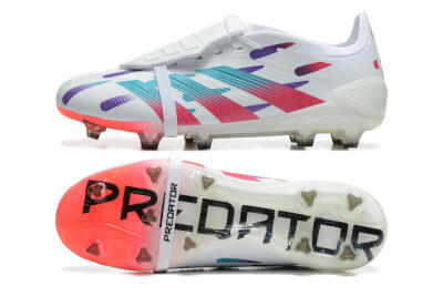Adidas Predator Elite Foldover Tongue FG Football Boots - White/Blue/Purple/Red