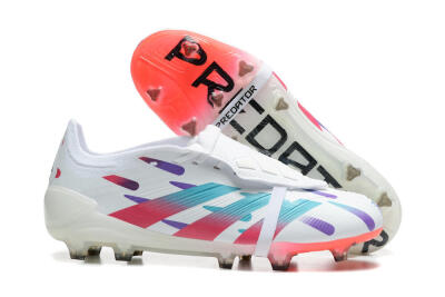 Adidas Predator Elite Foldover Tongue FG Football Boots - White/Blue/Purple/Red