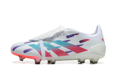Adidas Predator Elite Foldover Tongue FG Football Boots - White/Blue/Purple/Red