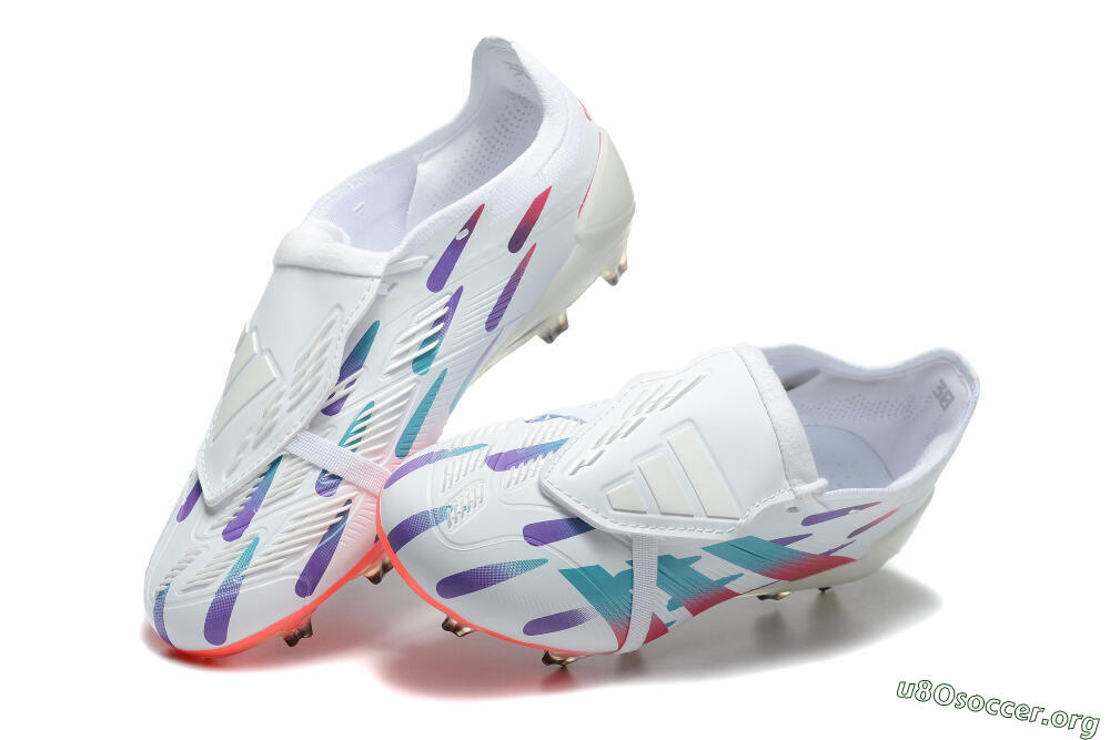 Adidas Predator Elite Foldover Tongue FG Football Boots - White/Blue/Purple/Red 0