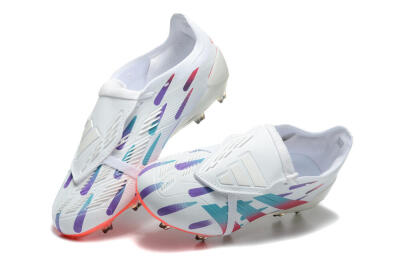 Adidas Predator Elite Foldover Tongue FG Football Boots - White/Blue/Purple/Red