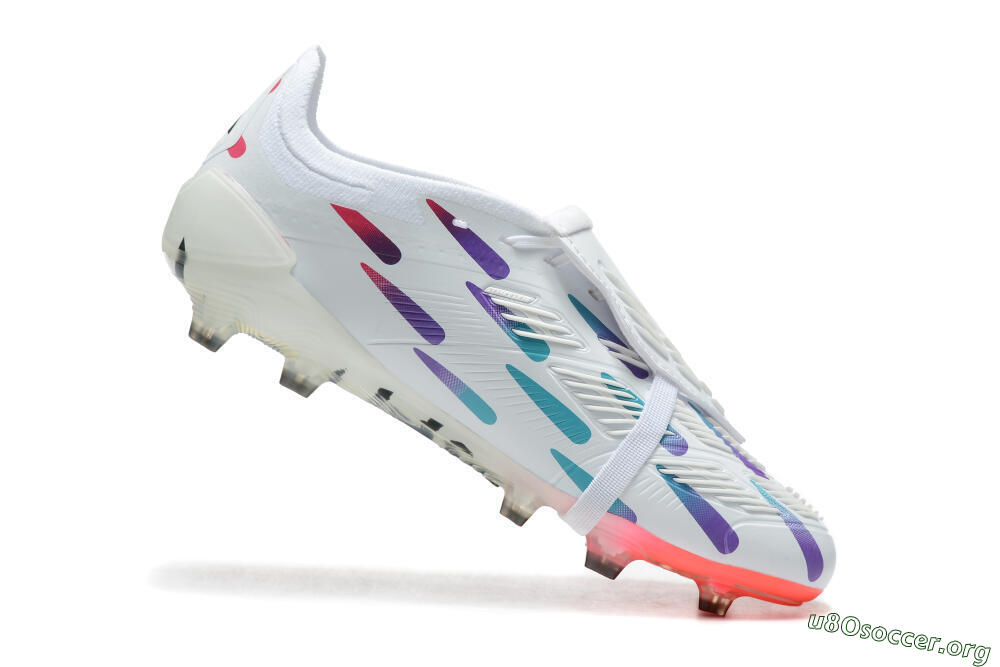 Adidas Predator Elite Foldover Tongue FG Football Boots - White/Blue/Purple/Red 4