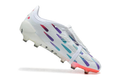 Adidas Predator Elite Foldover Tongue FG Football Boots - White/Blue/Purple/Red