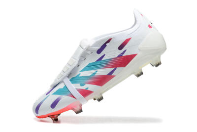 Adidas Predator Elite Foldover Tongue FG Football Boots - White/Blue/Purple/Red
