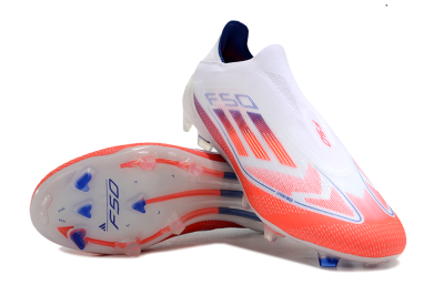 Adidas F50 Elite Laceless FG Football Boots - White/Red/Blue