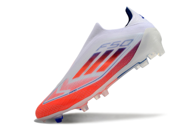 Adidas F50 Elite Laceless FG Football Boots - White/Red/Blue