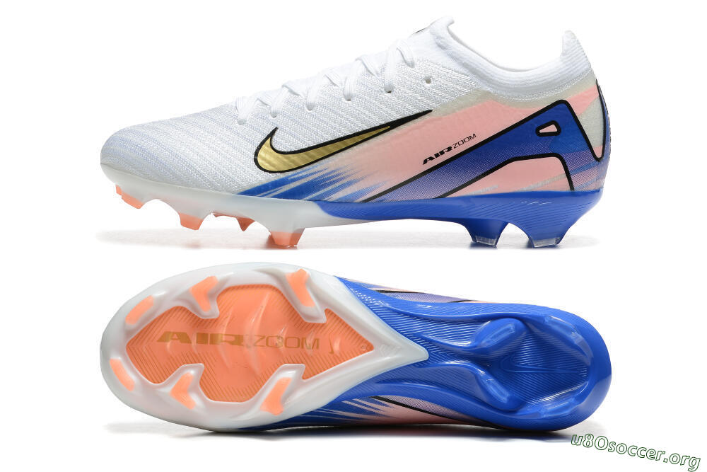 Nike Air Zoom Mercurial Vapor 16 Elite FG Football Boots - White/Gold/Pink/Blue 1