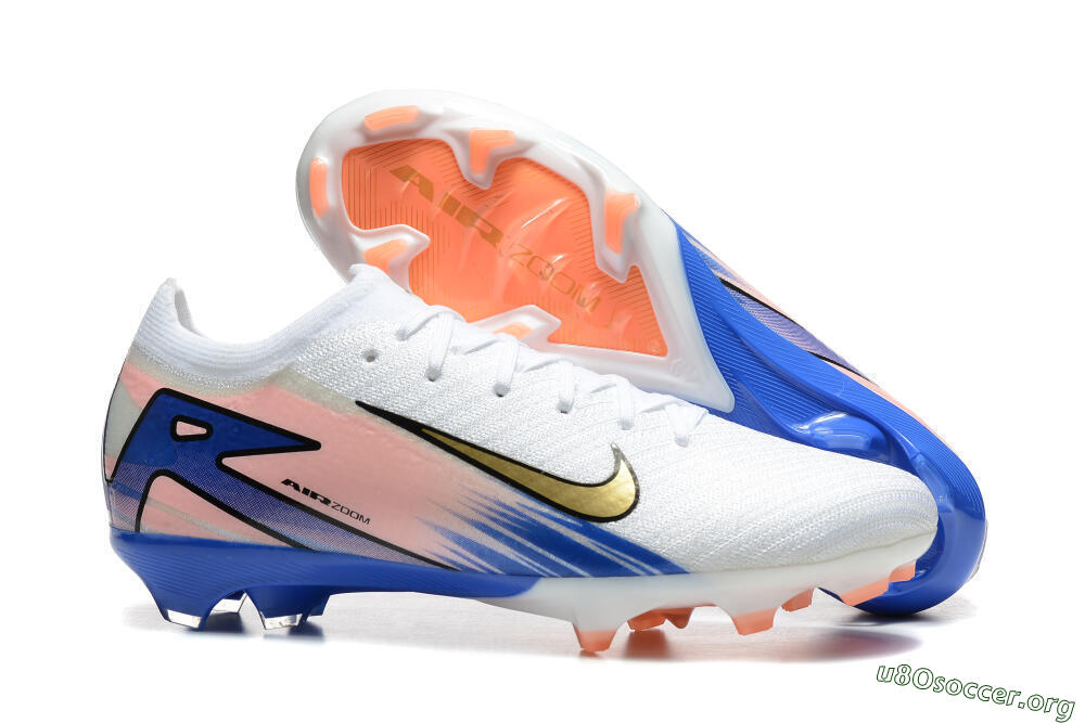 Nike Air Zoom Mercurial Vapor 16 Elite FG Football Boots - White/Gold/Pink/Blue 2