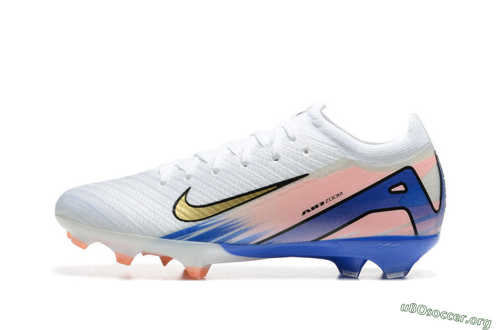 Nike Air Zoom Mercurial Vapor 16 Elite FG Football Boots - White/Gold/Pink/Blue 3