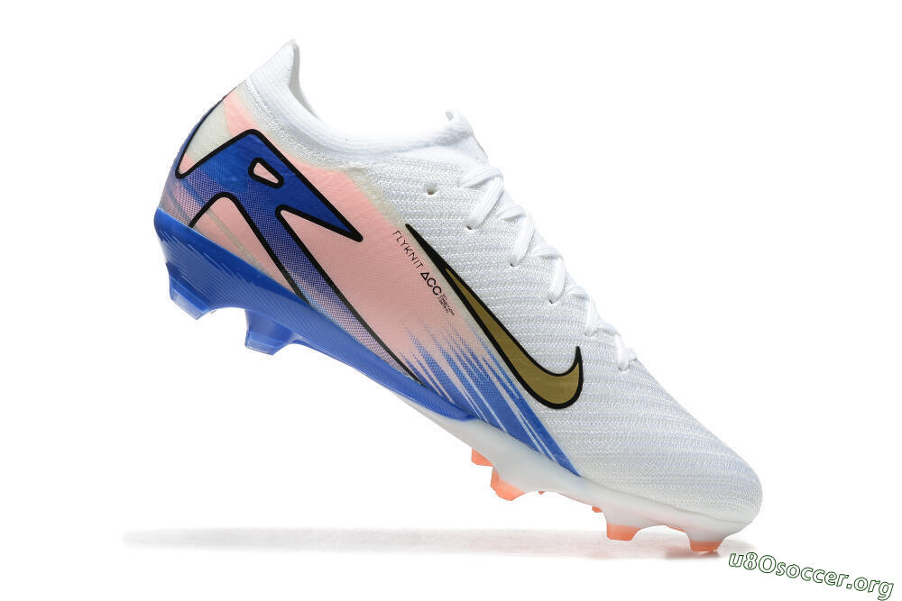 Nike Air Zoom Mercurial Vapor 16 Elite FG Football Boots - White/Gold/Pink/Blue 4