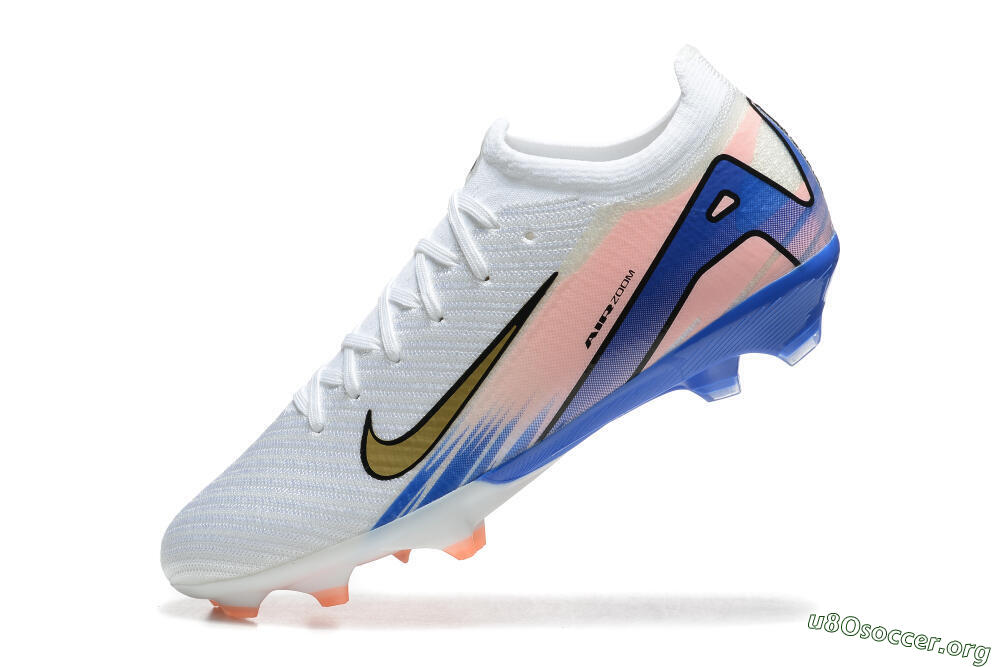Nike Air Zoom Mercurial Vapor 16 Elite FG Football Boots - White/Gold/Pink/Blue 5