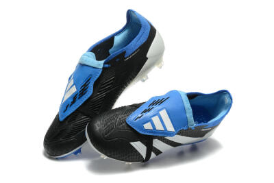 Adidas Predator Elite Foldover Tongue FG Football Boots - Black/White/Blue