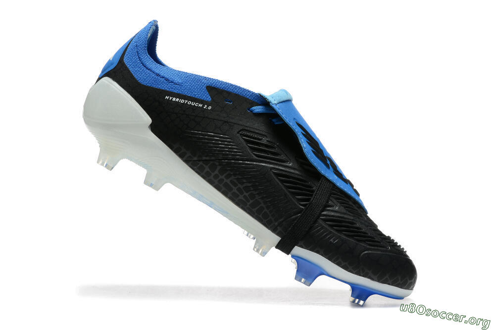Adidas Predator Elite Foldover Tongue FG Football Boots - Black/White/Blue 4