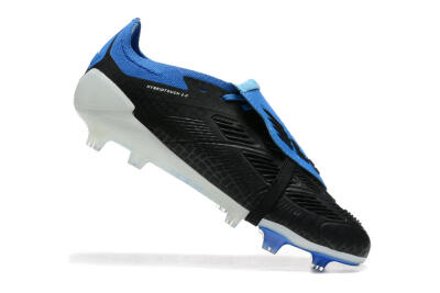 Adidas Predator Elite Foldover Tongue FG Football Boots - Black/White/Blue
