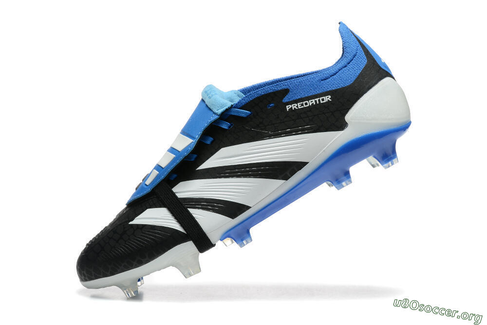 Adidas Predator Elite Foldover Tongue FG Football Boots - Black/White/Blue 5