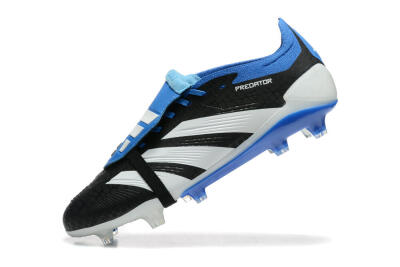 Adidas Predator Elite Foldover Tongue FG Football Boots - Black/White/Blue