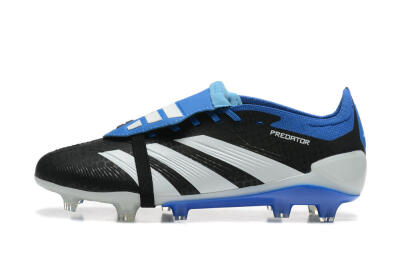 Adidas Predator Elite Foldover Tongue FG Football Boots - Black/White/Blue