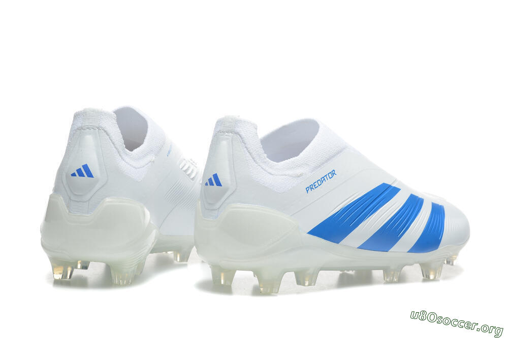 Adidas Predator Elite Laceless FG Football Boots - White/Blue 6