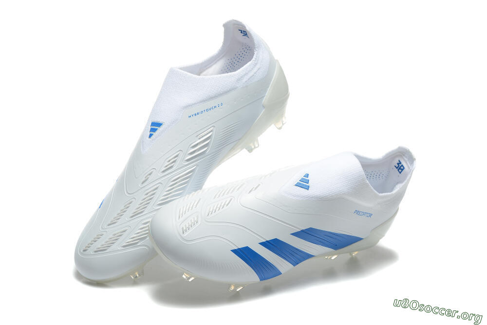 Adidas Predator Elite Laceless FG Football Boots - White/Blue 0