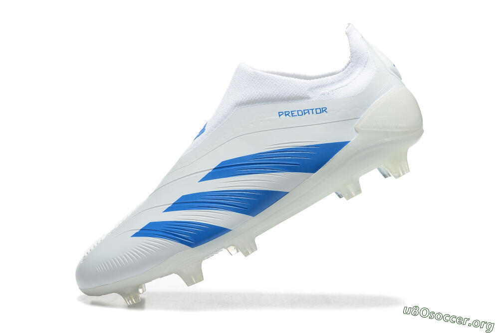 Adidas Predator Elite Laceless FG Football Boots - White/Blue 5