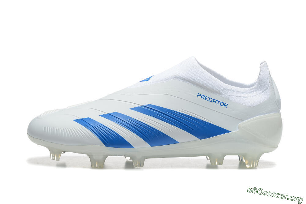 Adidas Predator Elite Laceless FG Football Boots - White/Blue 3