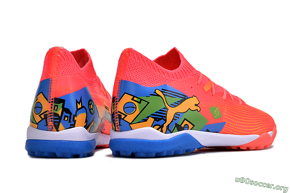 Puma Future 7 Ultimate TF Football Shoes - Red/Blue/Yellow 5