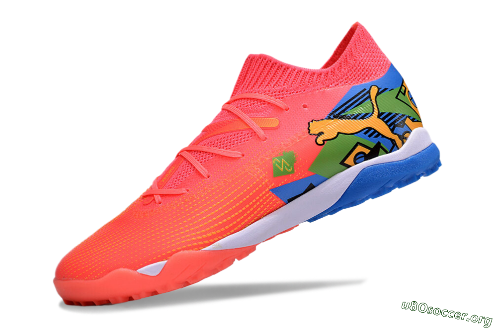 Puma Future 7 Ultimate TF Football Shoes - Red/Blue/Yellow 4