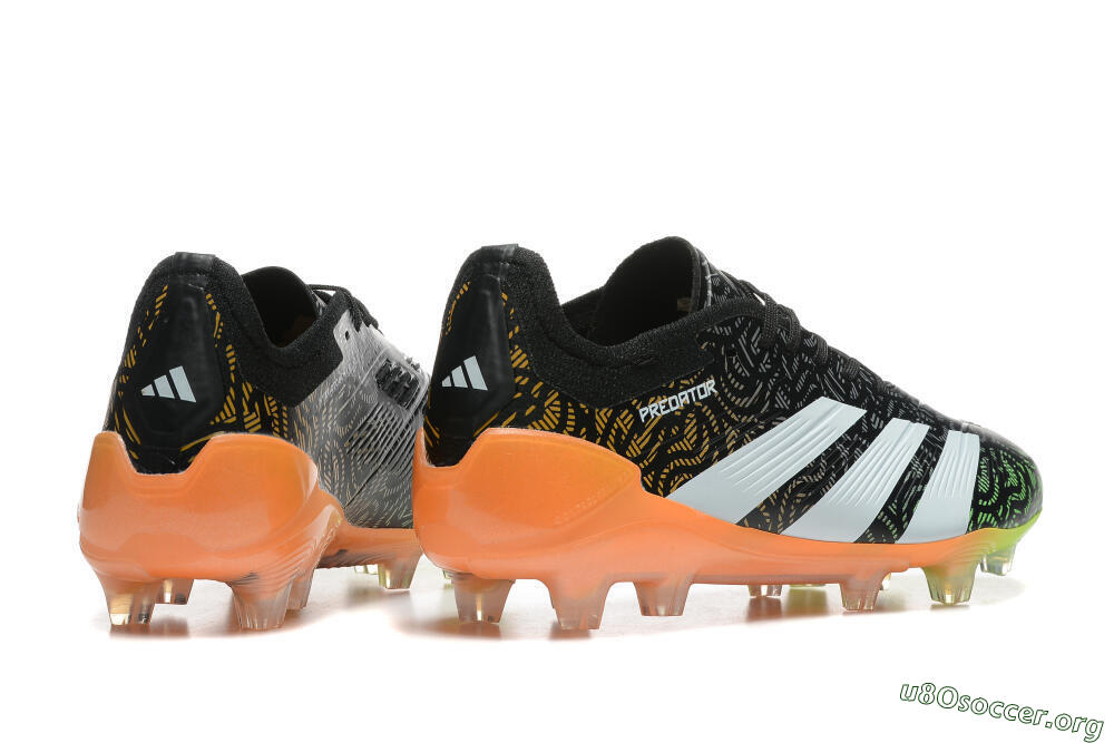 Adidas Predator 24 Elite FG Football Boots - Black/White/Yellow/Orange 6