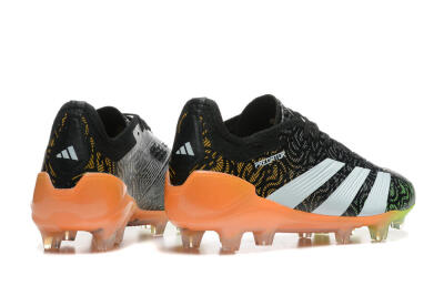 Adidas Predator 24 Elite FG Football Boots - Black/White/Yellow/Orange