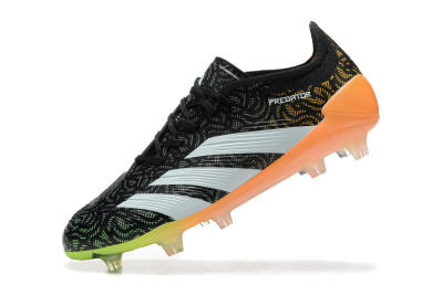 Adidas Predator 24 Elite FG Football Boots - Black/White/Yellow/Orange