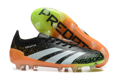 Adidas Predator 24 Elite FG Football Boots - Black/White/Yellow/Orange