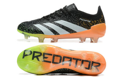 Adidas Predator 24 Elite FG Football Boots - Black/White/Yellow/Orange