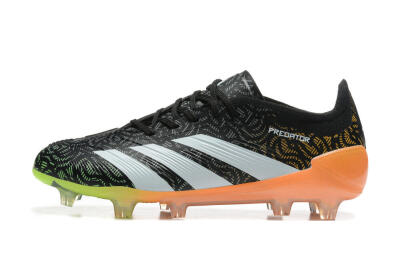 Adidas Predator 24 Elite FG Football Boots - Black/White/Yellow/Orange
