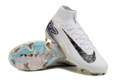 Nike Air Zoom Mercurial Superfly 10 Elite FG Football Boots - White/Black/Blue/Gold