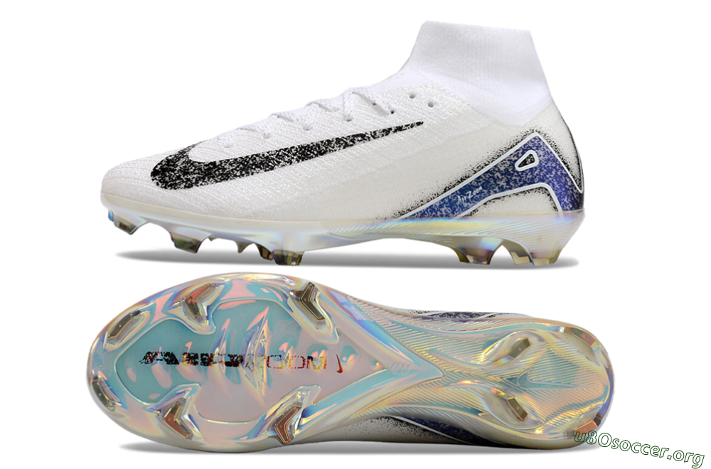 Nike Air Zoom Mercurial Superfly 10 Elite FG Football Boots - White/Black/Blue/Gold 1