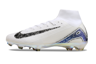 Nike Air Zoom Mercurial Superfly 10 Elite FG Football Boots - White/Black/Blue/Gold
